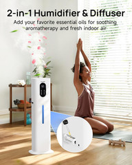 Large Room Humidifier 2.1Gal with Essential Oil Diffuser for Home & Nursery