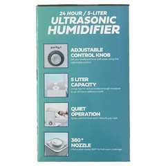PURITY + 24 HOUR / 5-LITER ULTRASONIC HUMIDIFIER – NEW IN BOX