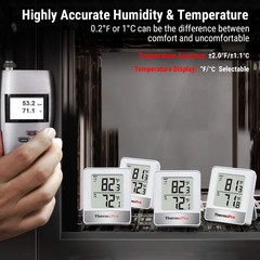 ThermoPro Indoor Outdoor Thermometer Wireless White In-outdoor