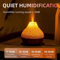 Mini Colorful Cool Humidifier, Volcano Shape, White