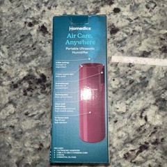 Homedics Portable Ultrasonic Humidifier with Night-Light and Aromatherapy