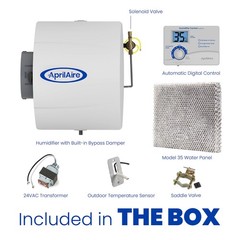 AprilAire 600 Whole-House Humidifier, Automatic High 1700-5000 sq. ft., White