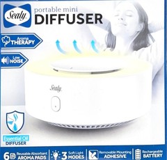 Sealy Portable Mini Essential Oil Diffuser w/Adhesive Mounting (DF-100)