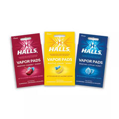 HALLS Mentho-Cherry Scented Vapor Pads for Humidifier Free Ship NEW