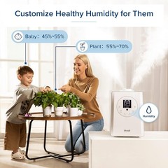 Humidifiers for Large Rooms 6L Warm Cool Mist Ultrasonic Air Vaporizer White