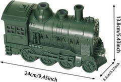 300ML Vintage Train Aroma Diffuser, Remote Control LED Mist Humidifier