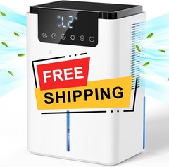 Deshumidificador con tanque de agua de 75 oz (500 pies cuadrados) para el hogar,