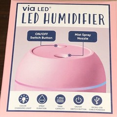 (2) Via LED LED Humidifier Color Changing USB Up To 5 Hr Vapor 7.39 Oz Tank NEW