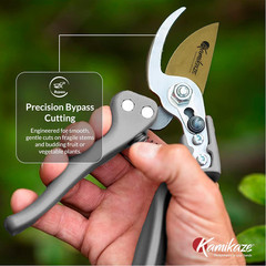 KAMIKAZE Heavy-Duty Professional Pruning Shears for Gardening, Ergonomic Comfort