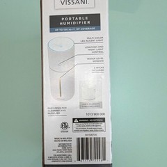 Vissani Cool Mist Portable Humidifier USB-C Night Light 150 sq. ft.