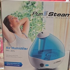 PurSteam PH-355 Cool Mist Tabletop Humidifier Quiet 2.0L Blue/White
