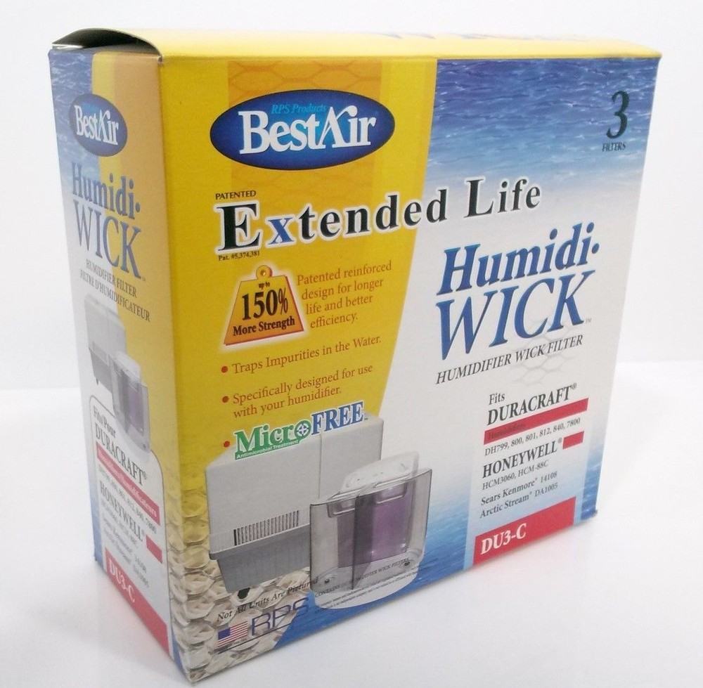 BestAir Humidifier Filter, No DU3-C, Rps Products Inc, 3PK, NOS