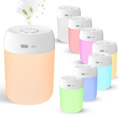 Portable Small Humidifier, 650ml Colorful Mini Humidifier for Bedroom, Office…