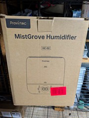 Provirtec MistGrove HC-02 Tabletop Cool/Warm Mist Humidifier w/ Remote, White