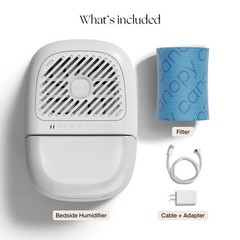 Canopy Bedside Humidifier 2.0, 36 HR Run Time, 2.5L Capacity, Reading Light