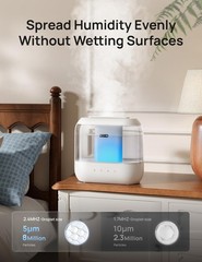 DREO 4L Humidifiers for Bedroom, 36H Runtime, 28 dB Quiet, HM311 4L, White
