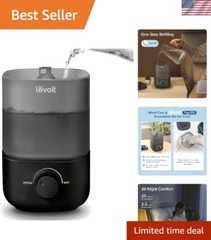2.5L BPA-Free Cool Mist Humidifier with Auto Shut-off & 360° Nozzle for Bedrooms