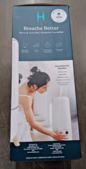 Homedics Large Ultrasonic Humidifier Breath Better WarmCool Mist UV-C Technology