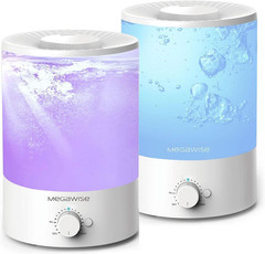 2 Pack 3.5L Ultrasonic Cool Mist Humidifier – Top-Fill, Essential Oil Diffuser,