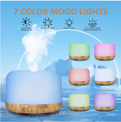 500ML USB Wood Grain Aroma Diffuser, Essential Oil Diffuser, Air Humidifier