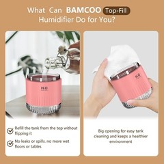 Portable Mini Humidifier, Auto Shut-Off, 2 Mist Modes, Quite, Small Humidifie…