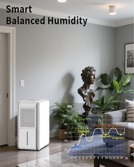Portable 3 in 1 Air Purifier, Humidifier & Dehumidifier for Bedrooms & Basements