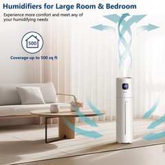 Large Humidifiers for Bedroom, 9L/2.5Gal Ultrasonic Cool Mist, Fill Easy Clean w