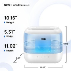 4L Ultra-Quiet Cool Mist Humidifier for Bedroom – 36H Run Time, Easy Top Fill