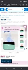 LifePure AquaFlame Ultrasonic Humidifier From HSN Sage Color