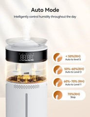 VAGKRI Humidifier Large Room, 18L Ultrasonic Cool Mist Humidifiers 18L, White