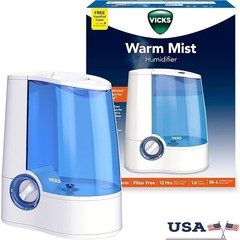 Warm Mist Humidifier Quiet Portable Vaporizer Adjustable Humidity Relief Coughs
