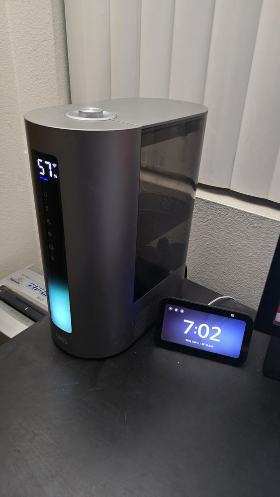 DREO 6L Smart Humidifier, Warm/Cool, 60Hr, Sensor, Alexa/Google, Black