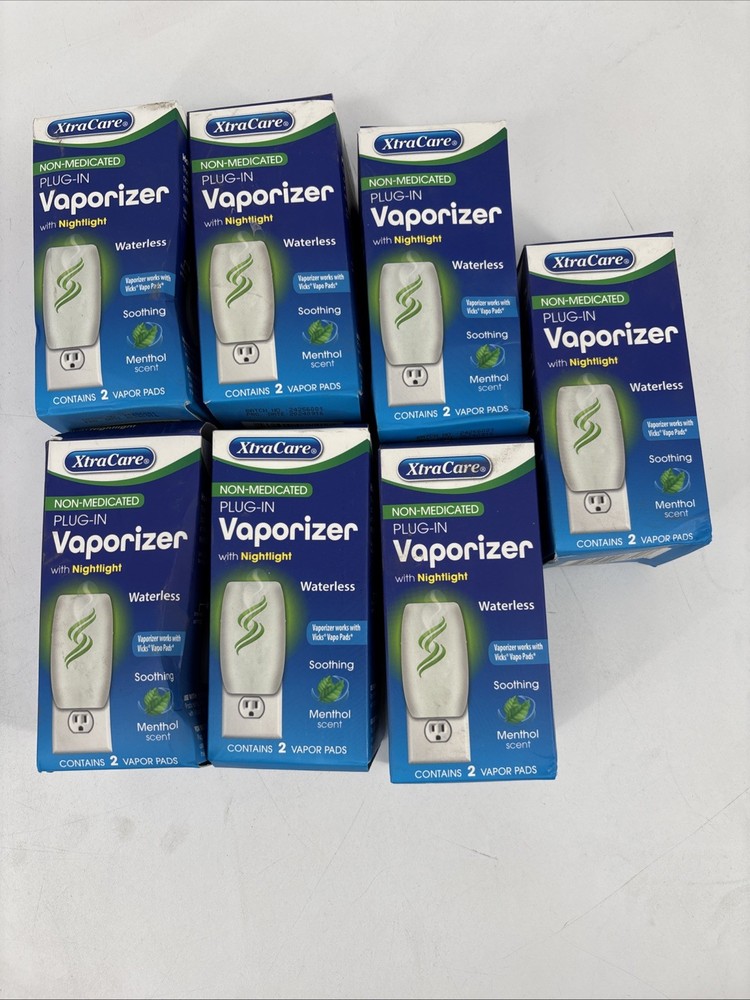 XtraCare Plug-In Vaporizer Nightlight & 2 Vapor Pads Non Medicated (7 Pack)
