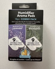 Air Innovations 18 Pack Humidifier Aroma Pads Essential Oil Eucalyptus Lavender