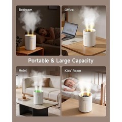 Wireless Humidifier 3L Large Capacity 4 Smart Modes Ultra Quiet Timer BPA Free