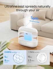 Whisper-Quiet 4L Ultrasonic Humidifier for Large Rooms – Perfect for Babies