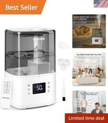 Warm & Cool Mist Humidifier with Remote Control – 4.5L Capacity & Aroma Diffuser