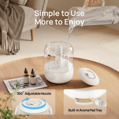 3L Humidifiers for Bedroom, 30H Runtime, 26 dB Quiet, New Edition | Easy to R…