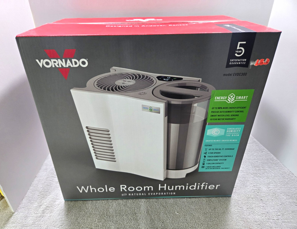 Vornado EVDC300 Evaporative Console Humidifier 2 Gal 700 sq ft Touch Control
