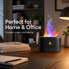 250ml USB Air Humidifier Essential Oil Aroma Diffuser 3D Flame Mist Home Decor