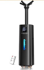 15L/4Gal Humidifier Large Room, 600mL/h Misting, 1200ft² Coverage, Auto Black
