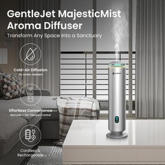 GentleJet MajesticMist Waterless Essential Oil Diffuser WiFi App 1000 Sq Ft