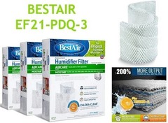3 Genuine BestAir EF21 Paper Wick Humidifier Extended Life Replacement Filter
