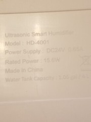 Msolok 4L Cool Mist Humidifier For **PARTS ONLY, SEE PICTURE’S**