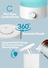 Humidificador De Luz Nocturna Para Dormitorio Infantil Con Gran Capacidad 3,5 L