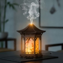 Lantern Humidifier Decorative Humidifier with Ambient Light Desktop for Bedroom