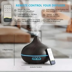 2PC Aroma Diffuser Humidifier With 12x33oz Essential Oils Colorful LED & Remote