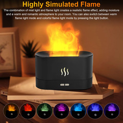 Flame Air Humidifier Essential Oil Diffuser, 3D USB 7 Color Light