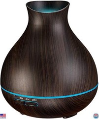 550ml Ultrasonic Essential Oil Diffuser, Timer, Auto-Off, 7 LED Lights, Cool