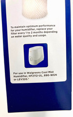 Humidifier Filter Replacement Walgreens HF2112-UL Cool Mist 890-WGN LEV320 NEW